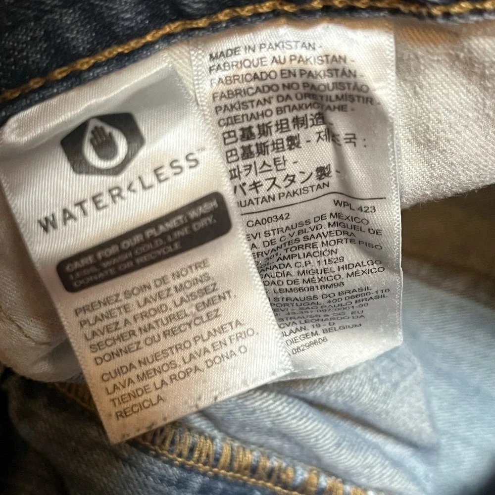 Levis Jeans Mens 40x30 559 Blue Relaxed Straight Leg Light Wash Faded Workwear